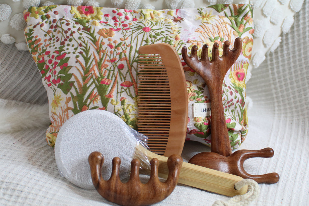 Eco Spa Gift Set “Natural Harmony” — Wooden Massage Tools & Relax Care Kit