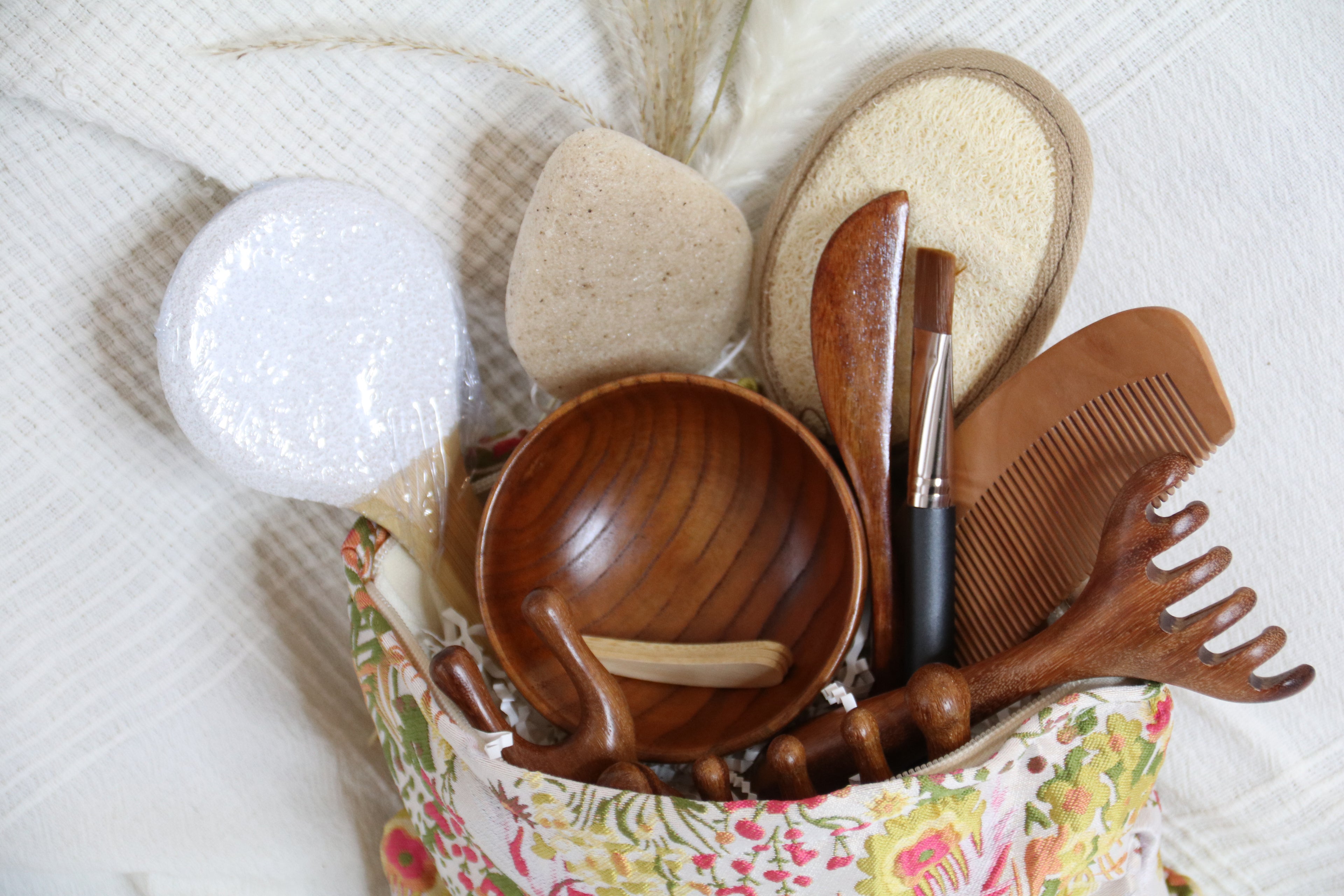 Eco Spa Gift Set “Natural Harmony” — Wooden Massage Tools & Relax Care Kit