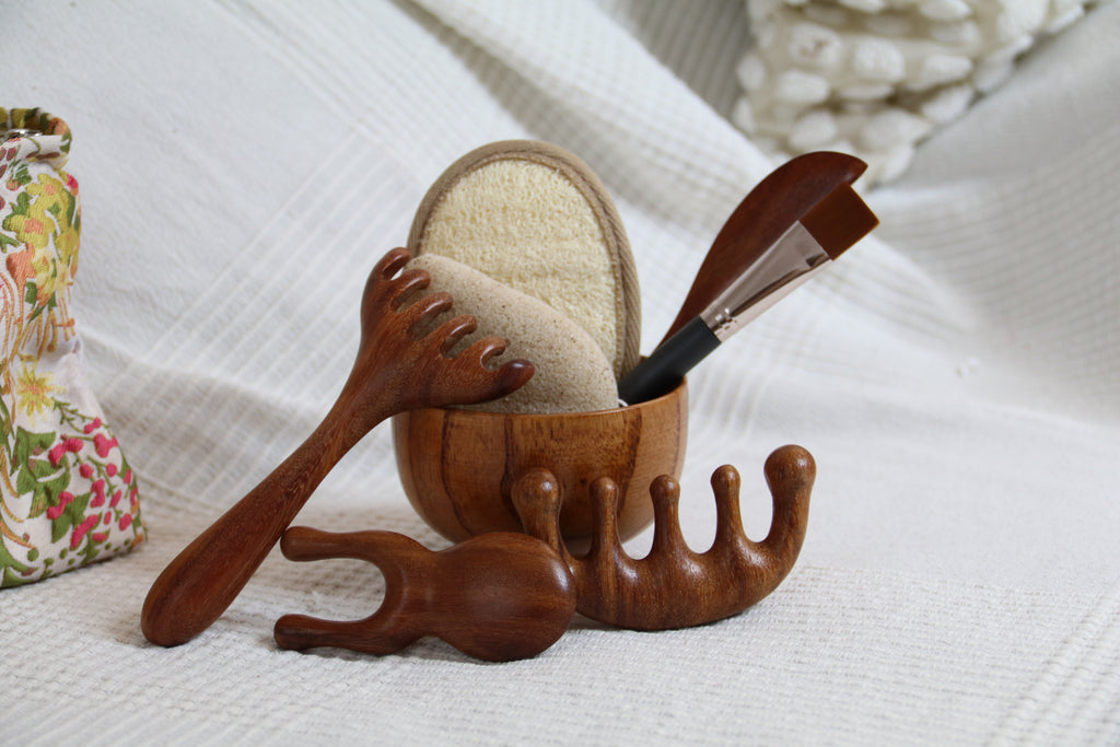 Eco Spa Gift Set “Natural Harmony” — Wooden Massage Tools & Relax Care Kit