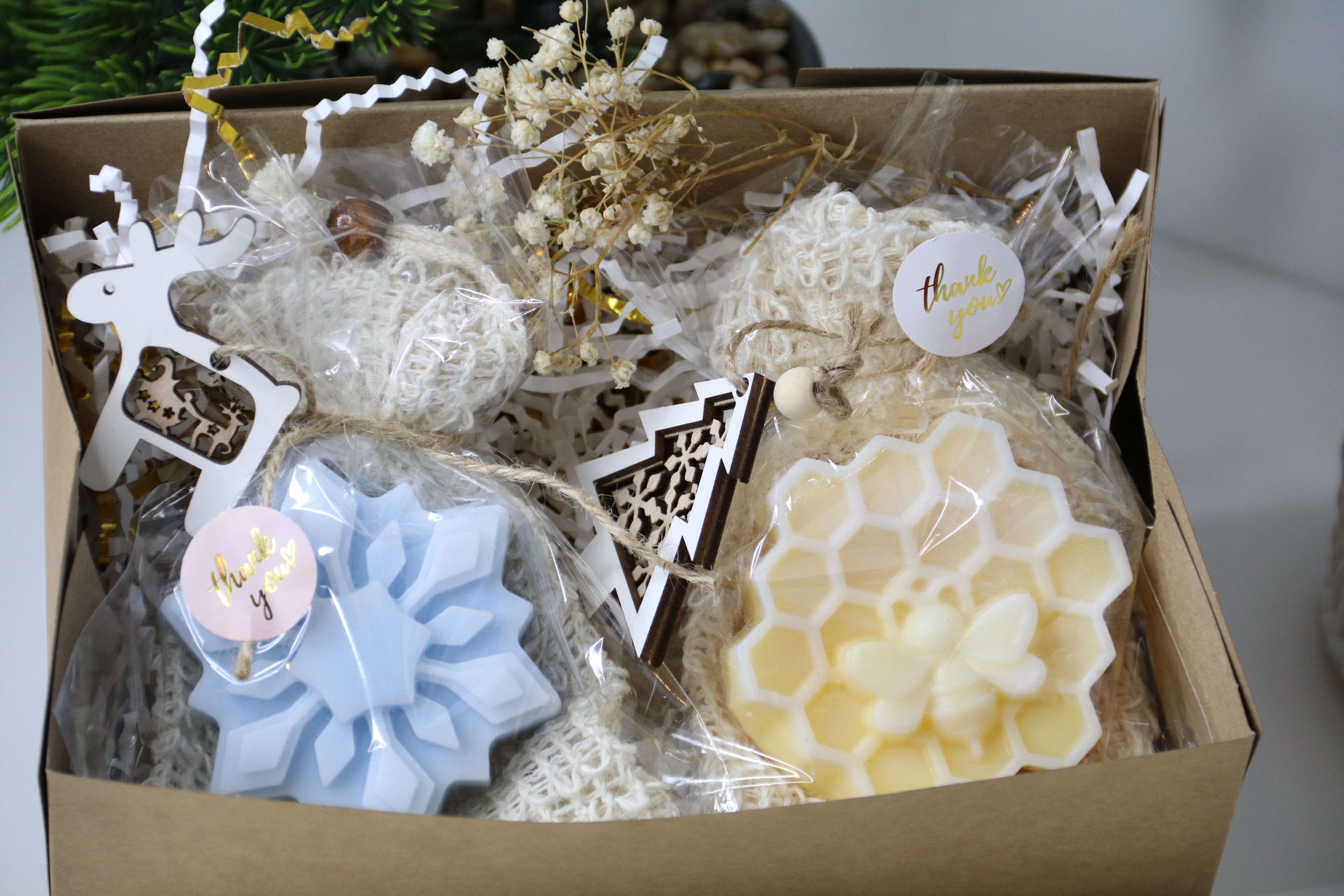 Winter Soap Gift Set “Snowflake & Honeycomb”