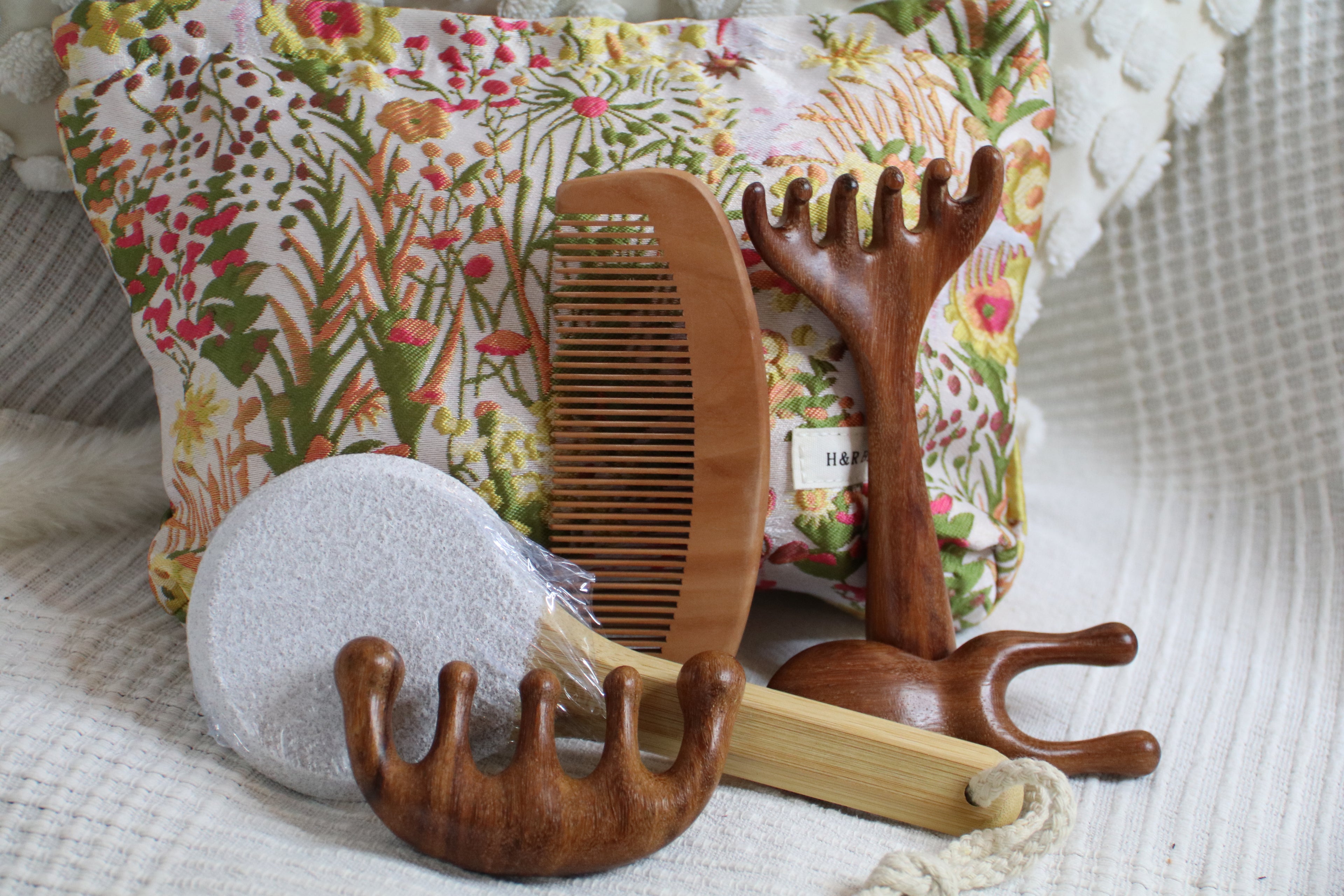 Eco Spa Gift Set “Natural Harmony” — Wooden Massage Tools & Relax Care Kit