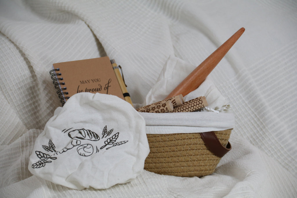 Artisan Bread Making Set – Eco Baking Kit with Patterned Rolling Pins